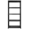 vidaXL Storage Shelf 5-Tier Black 72.0x18.0x72.8" Plastic (2x147686)
