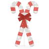 vidaXL Christmas Decoration Red and white Fabric and metal Large