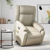 vidaXL Stand Up Massage Recliner Chair Cream Faux leather, metal, plywood