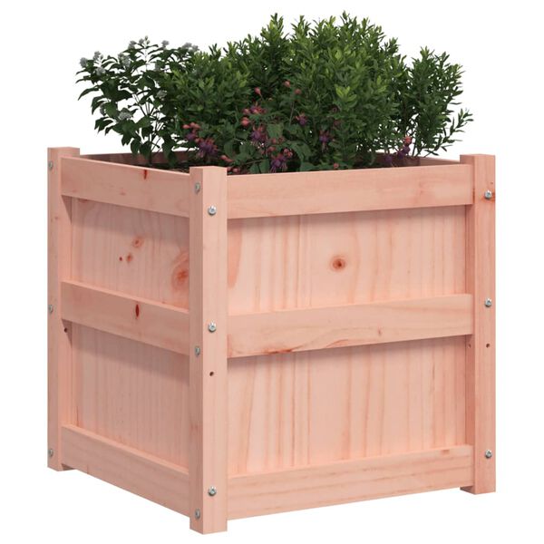 vidaXL Garden Planter Natural wood Solid Douglas Fir wood 19.7 in square