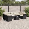 vidaXL Garden Sofa Set Black, Cream