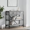 vidaXL Console Table Gray sonoma Engineered wood, metal Console Table