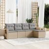 vidaXL Garden Sofa Set Beige, Light grey