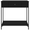 vidaXL Console Table Black Engineered wood, Metal Medium Adjustable Feet