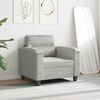 vidaXL Sofa Chair Light Grey Microfiber, Metal, Plywood Single Durable