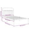 vidaXL Bed Frame Black Steel Twin Bed Frame Rectangular Traditional