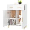 vidaXL Sideboard High gloss white Engineered wood Medium Storage