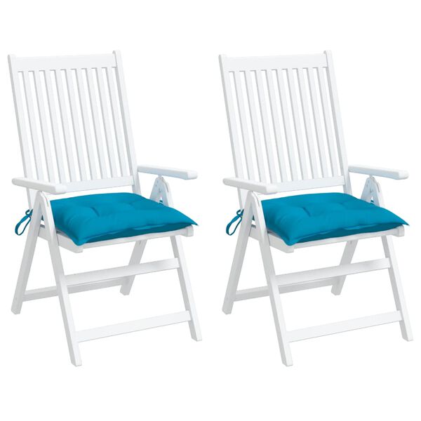 vidaXL Chair Cushion Set of 2 Light Blue Oxford fabric (100% polyester)
