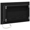 vidaXL Bathroom Mirror with LED Lights Black Oak 23.6x3.3x14.6"
