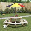 vidaXL Picnic Table Multicolor wood and polyester