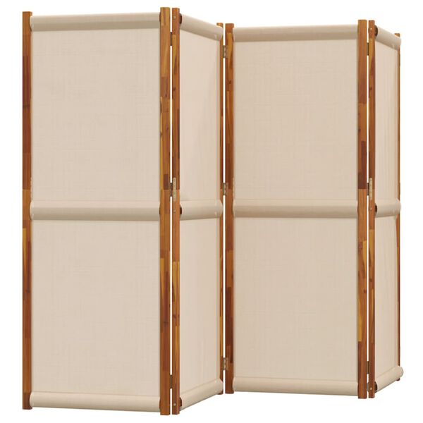 vidaXL 4-Panel Room Divider Taupe 110.2"x70.9"