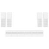vidaXL TV Wall Cabinet Set White Engineered wood TV Wall Cabinet Set