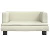 vidaXL Kids Sofa Cream Faux Leather, Solid Pine Wood, Foam Mini Durable