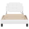 vidaXL Bed Frame with LED without Mattress "Zadar" White 39.4"x79.9"