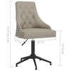 vidaXL Swivel Dining Chairs 4 pcs Light Gray Velvet