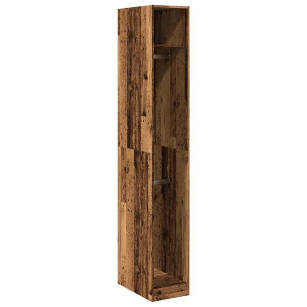 vidaXL Wardrobe Old wood Engineered wood Compact Wardrobe Rectangular