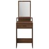 vidaXL Dressing Table with Drawer Brown Oak 19.69 x 16.14 x 55.12 in