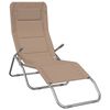 vidaXL Patio Sun Lounger Set of 2 Taupe