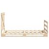vidaXL Bed Frame natural pine Solid pinewood Single Bed Frame