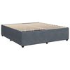 vidaXL Bed Frame Dark Gray Velvet, Plywood, Engineered Wood, Solid Pine Wood