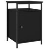 vidaXL Bedside Cabinet Set of 2 Black Engineered wood, Iron Medium