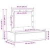 vidaXL Dressing Table Grey 32.68 x 15.75 x 27.56 in Engineered Wood