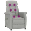 vidaXL Massage Chair Light gray 70.5 x 96.5 x 95 cm Polyester