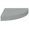 vidaXL Corner Shelf Set of 4 Grey MDF, Metal 9.8 in Corner Shelf