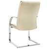 vidaXL Office Chair Cream Faux leather, Iron, Foam Standard Ergonomic