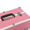 vidaXL Make-up Case 15.0x9.1x13.4" Pink Aluminium