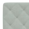 vidaXL Headboard Cushion Light grey Velvet, Foam 55.1 in width