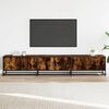 vidaXL TV Cabinet Smoked Oak Engineered wood, metal 82.7 in long