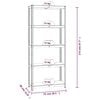 vidaXL 5-Layer Shelves 2 pcs Blue Steel&Engineered Wood
