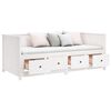 vidaXL Day Bed White Solid pine wood 31.5x79 in Day Bed Rectangular