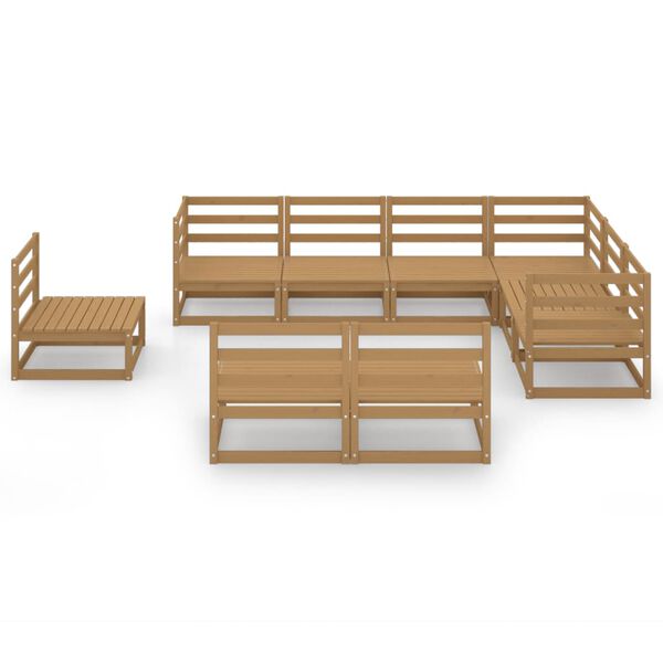 vidaXL Garden Lounge Set Honey brown Solid pine wood Medium Modular