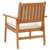 vidaXL Garden Chair with Cushion 2 pcs Brown Solid Acacia wood