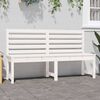 vidaXL Garden Bench White Solid Pine Wood Large Classic/Traditional