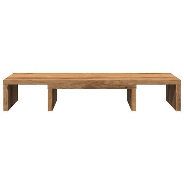 vidaXL Monitor Stand Adjustable Artisian Oak 23.6x9.4x4.1" Engineered Wood