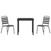 vidaXL Garden Dining Set 5 pcs Dark gray Steel