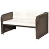 vidaXL Outdoor Furniture Set Brown, Cream White