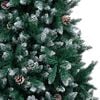 vidaXL Christmas Tree Green and white PVC, steel 82.7 in