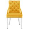 vidaXL Dining Chairs 2 pcs Yellow Velvet