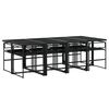 vidaXL Garden Dining Set Black, Dark Grey