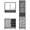 vidaXL Bathroom Furniture Set Grey Sonoma Engineered Wood, Metal Large