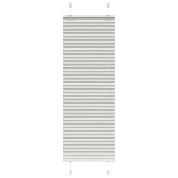vidaXL Pleated Blind Light grey 100% Polyester 39.4 x 39.4 in