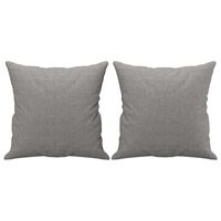 vidaXL Throw Pillows 2 pcs Light Gray 15.7"x15.7" Fabric