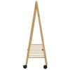 vidaXL Clothes Rack Natural Bamboo Bamboo Medium Foldable