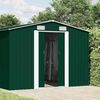 vidaXL Garden Shed Green Galvanized Steel Large Garden Shed