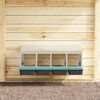 vidaXL Chicken Nesting Box 4 Compartments Wall-Mounted Galvanised Steel