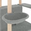 vidaXL Cat Tree Light Grey Engineered wood, plush, sisal Large Durable